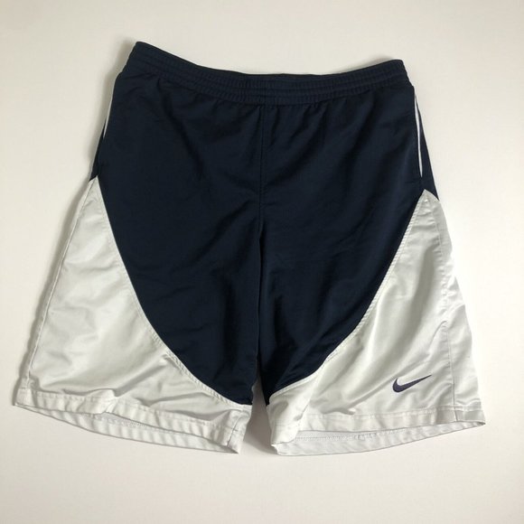 nike‎ basketball shorts Sz L Blue White - Picture 1 of 5